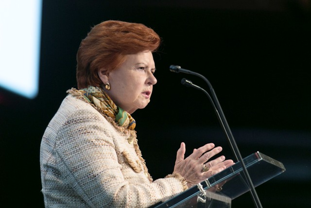 Konferencijoje pranešimą skaitė ir buvusi Latvijos prezidentė Vaira Vike-Freiberga