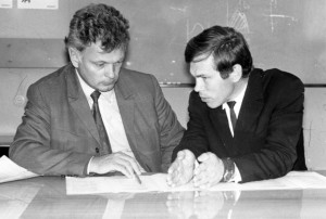 Juras Požela su Arvydu Matulioniu 1973 m.