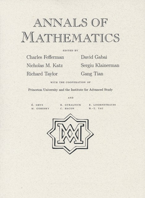 Žurnalo „Matematikos metraščiai“ (Annals of Mathematics) viršelis Žurnalo „Matematikos metraščiai“ (Annals of Mathematics) viršelis