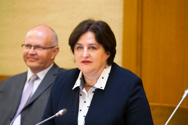 MRU prof. dr. Gintaras Aleknonis ir LR Seimo  Pirmininkė Loreta Graužinienė