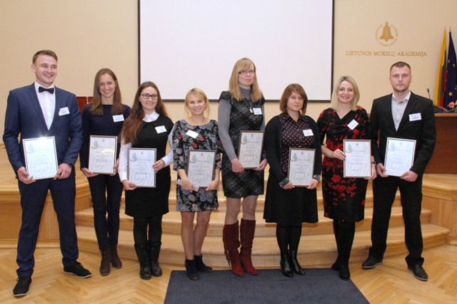 Lietuvos mokslų akademijoje Jaunųjų mokslininkų konkurso laureatai