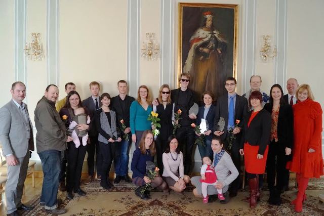 Konkurso organizatoriai, laureatai ir svečiai istorinėje prezidentūroje Konkurso organizatoriai, laureatai ir svečiai istorinėje prezidentūroje