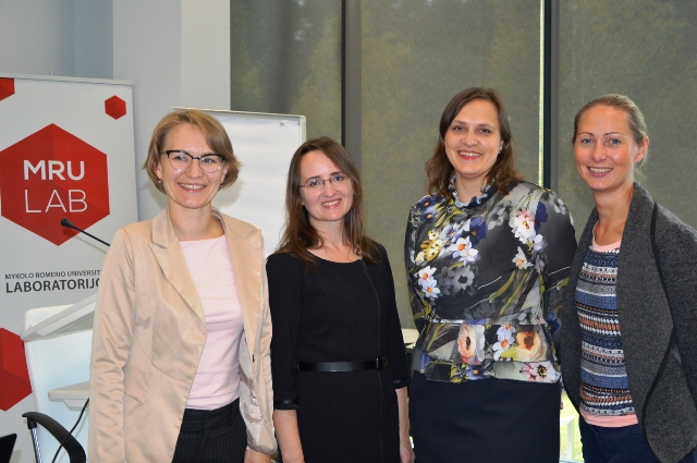 Konferencijos organizacinio komiteto narės (iš kairės į dešinę): dr. Natalija Valavičienė, dr. Jolanta Bieliauskaitė, doc. dr. Loreta Tauginienė ir Inga Gaižauskaitė