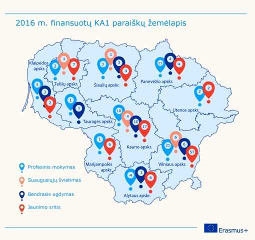 Regionu zemelapis 2016 Regionu zemelapis 2016