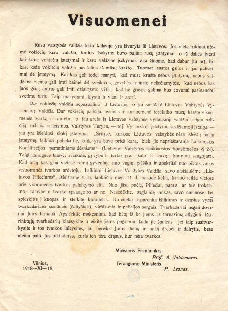 4 Vrublevski Atsi Īaukimas visuomenei 1918 4 Vrublevski Atsi Īaukimas visuomenei 1918