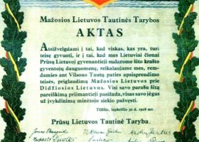 Įrašo "Tilžės aktas – Mažosios lietuvos nepriklausomybės deklaracija. Šimtmečiui paminėti: 1918–2018" reprezentacinis paveikslėlis
