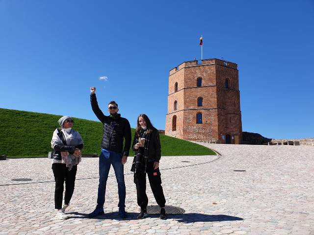 Pirmieji turistai latviai LNM nuotr.