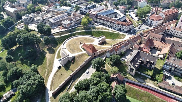 Vilniaus miesto gynybinės sienos bastėja LNM nuotr. Vilniaus miesto gynybinės sienos bastėja LNM nuotr.