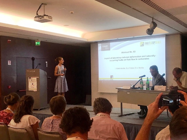13 Dr. Ieva Kaminskaitė pristato savo darbą FTS EAGE konferencijoje Palermo mieste Sicilijoje 2019 ųjų metų rugsėjis