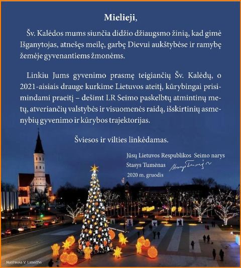 22 Stasio Tumėno sveikinimas