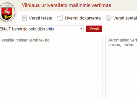 Įrašo "Nauja Vilniaus universiteto tekstų mašininio vertimo sistema" reprezentacinis paveikslėlis Įrašo "Nauja Vilniaus universiteto tekstų mašininio vertimo sistema" reprezentacinis paveikslėlis