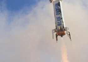 Įrašo "„Blue Origin“ išbandys savo kuriamos raketos astronautų gelbėjimo avarinę sistemą" reprezentacinis paveikslėlis