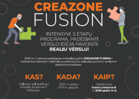 Įrašo "Kolegija kviečia dalyvauti unikaliame verslumo ir kūrybiškumo ugdymo projekte" reprezentacinis paveikslėlis Įrašo "Kolegija kviečia dalyvauti unikaliame verslumo ir kūrybiškumo ugdymo projekte" reprezentacinis paveikslėlis