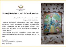 Įrašo "Šviesioji švietimo ir mokslo bendruomene, Norėtųsi, rodos, mokytis, dar ko nors daugiau pasiekti.  Lionginas Baliukevičius-Dzūkas" reprezentacinis paveikslėlis