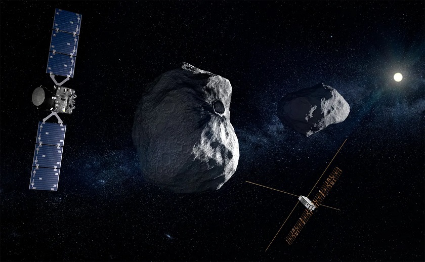 Hera her CubeSats and their rocky target destination Hera her CubeSats and their rocky target destination